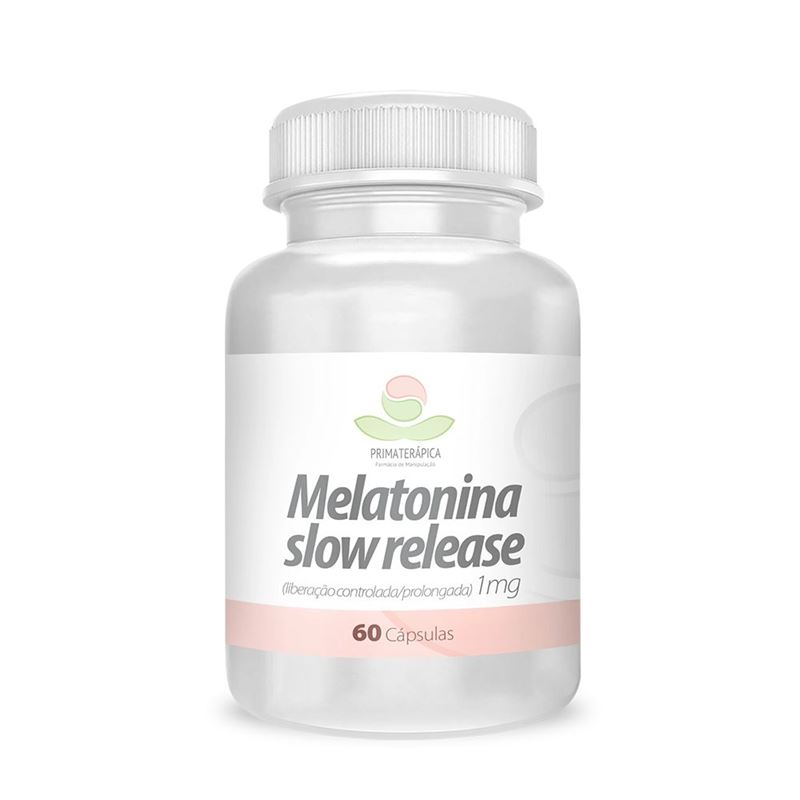 Melatonina Slow Release (Liberação Controlada/Prolongada) 1mg 60 Cápsulas
